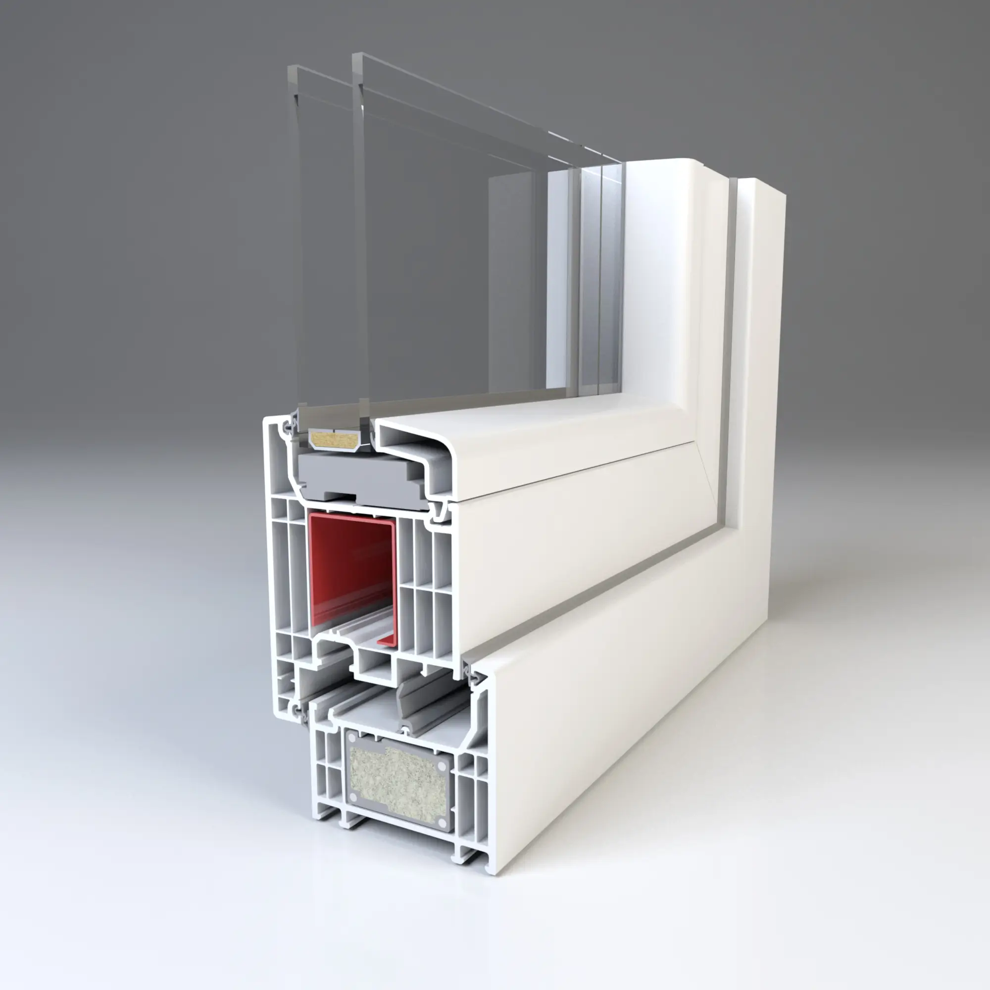 ventana de PVC con tecnología multicámara y eficiencia energética superior